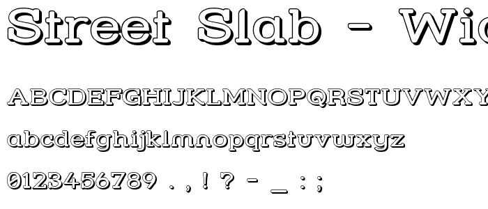 Street Slab - Wide 3D font